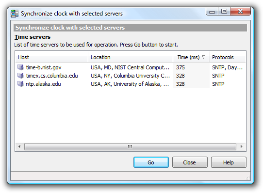 Synchronization window.